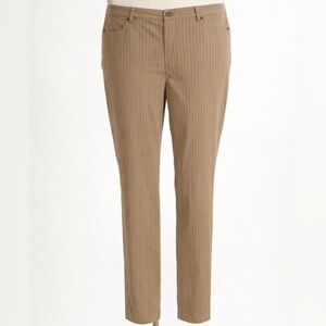 HUE Men's Brown Striped Chinos